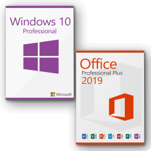 Microsoft Windows 10 Professional + Microsoft Office 2019 Professional Plus Lizenz für 3 PC