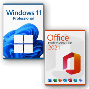 Microsoft Windows 11 Professional + Microsoft Office 2021 Professional Plus Lizenz für 3 PC