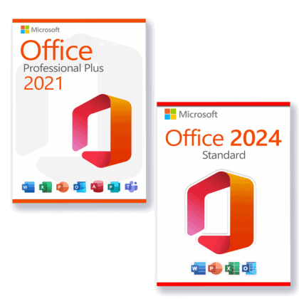 Microsoft Office 2024 Standard + Microsoft Office 2021 Professional Plus Lizenz für 3 PC