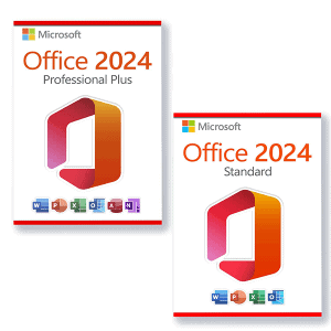Microsoft Office 2024 Standard + Microsoft Office 2024 Professional Plus Lizenz für 3 PC
