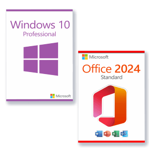 Microsoft Office 2024 Standard + Microsoft Windows 10 Professional Lizenz für 3 PC