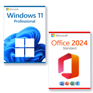 Microsoft Office 2024 Standard + Microsoft Windows 11 Professional Lizenz für 3 PC