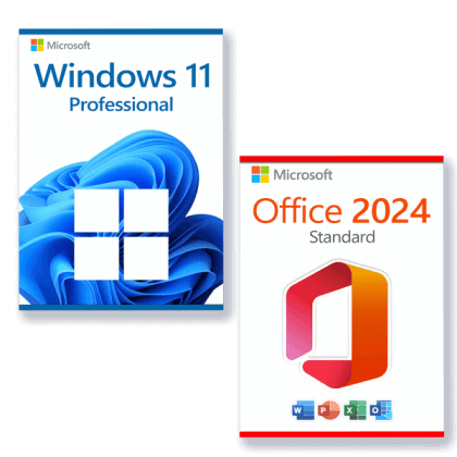 Microsoft Office 2024 Standard + Microsoft Windows 11 Professional Lizenz für 3 PC