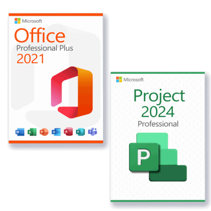 Microsoft Office 2021 Professional Plus + Microsoft Project 2024 Professional Lizenz für 3 PC