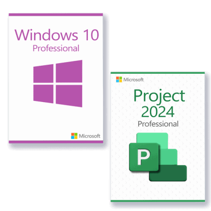 Microsoft Windows 10 Professional + Microsoft Project 2024 Professional Lizenz für 3 PC