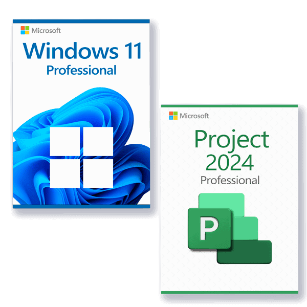 Microsoft Windows 11 Professional + Microsoft Project 2024 Professional Lizenz für 3 PC